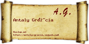 Antaly Grácia névjegykártya